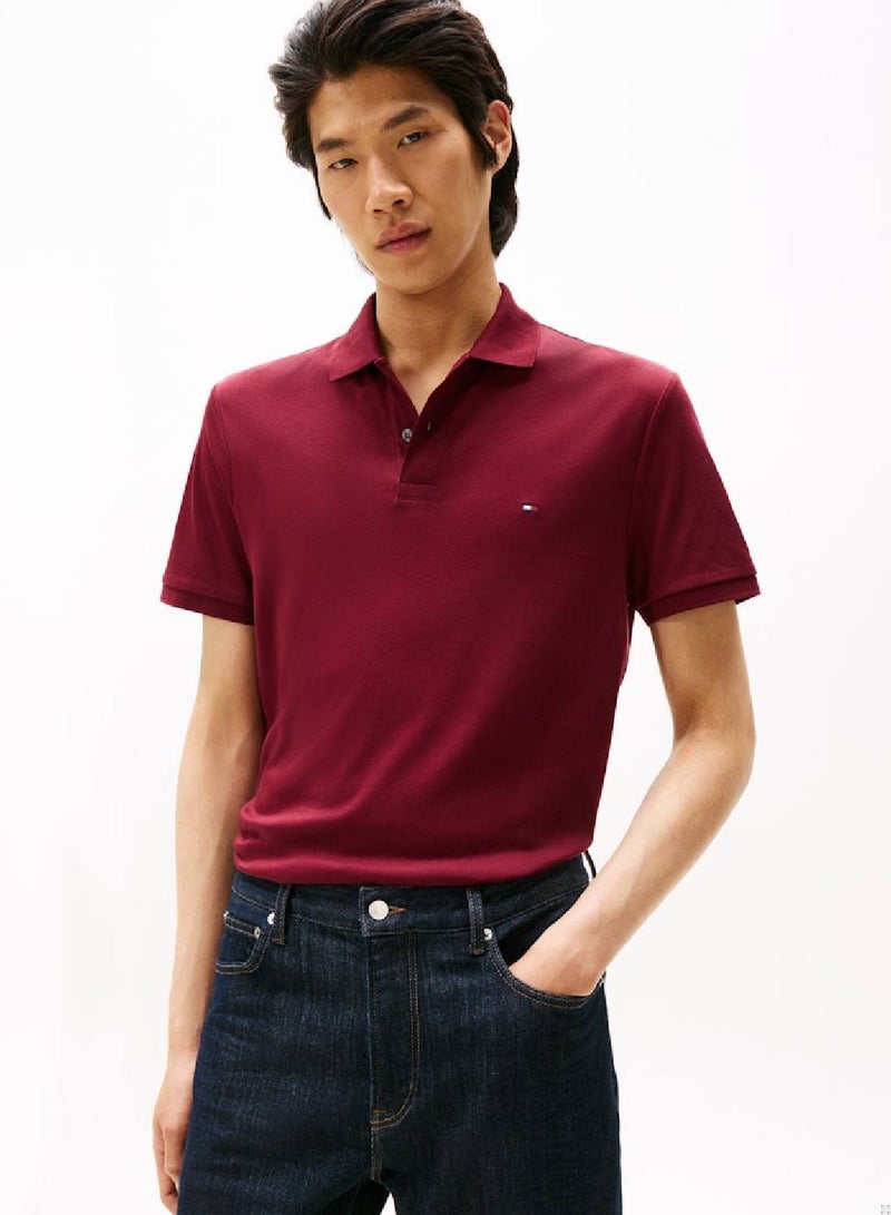 TOMMY HILFIGER Regular Fit Interlock Knit Polo Shirt - Image 1
